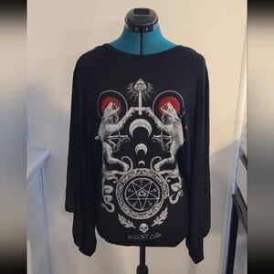 Limited Rare Like New Killstar Varg Kimono Batwing Sleeve, Top /Dress